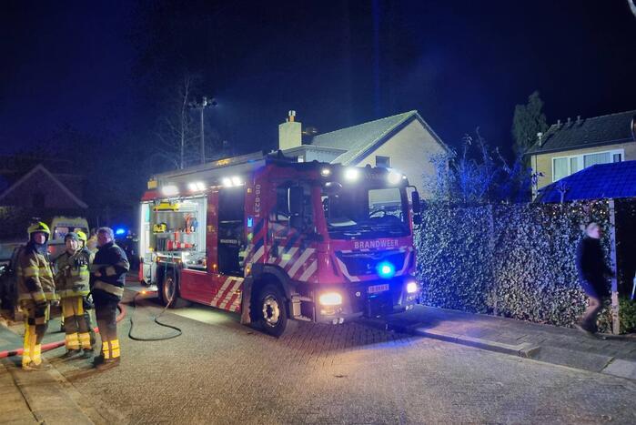 Beneden verdieping van woning volledig uitgebrand