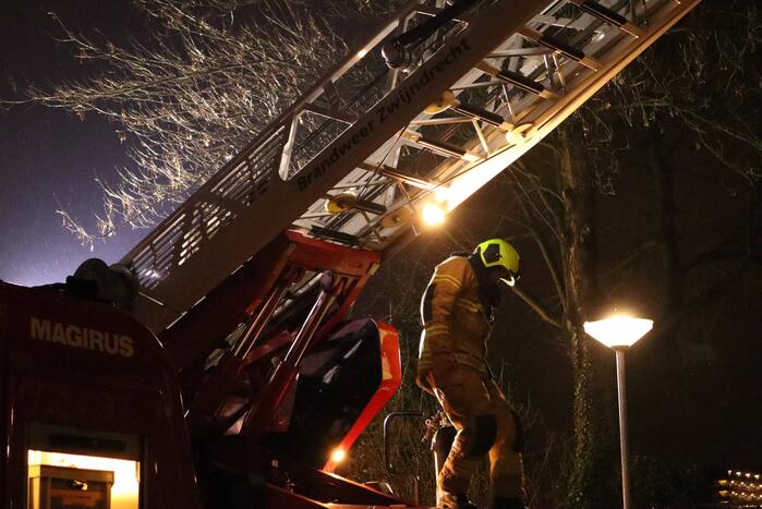 Schoorsteenbrand in woning