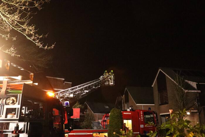 Schoorsteenbrand in woning