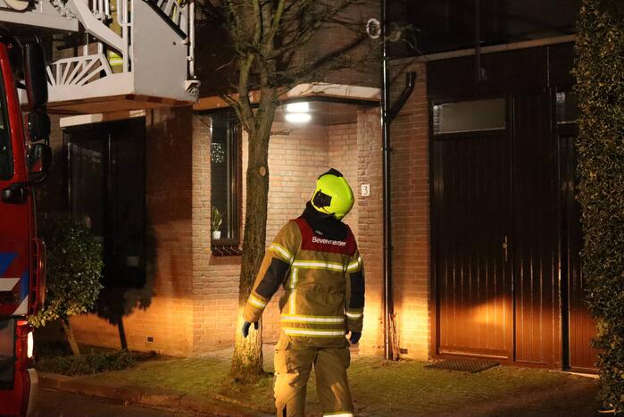 Schoorsteenbrand in woning