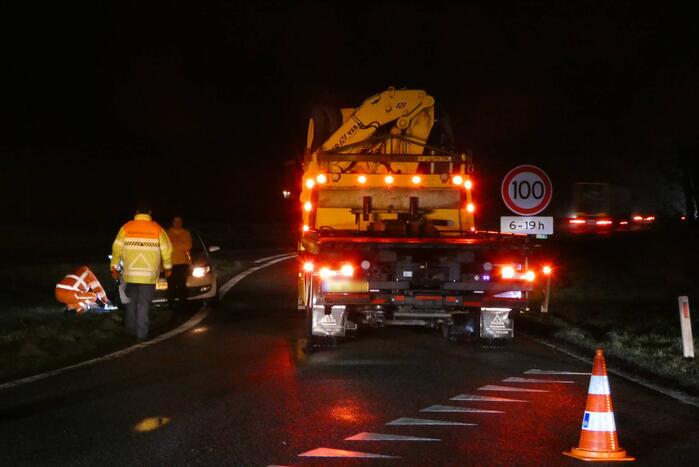 Bestuurster rijdt schade na pech