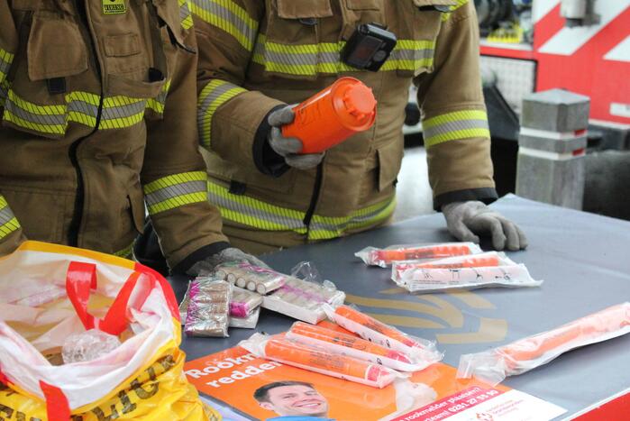 Vuurwerkinzameling op brandweerkazerne