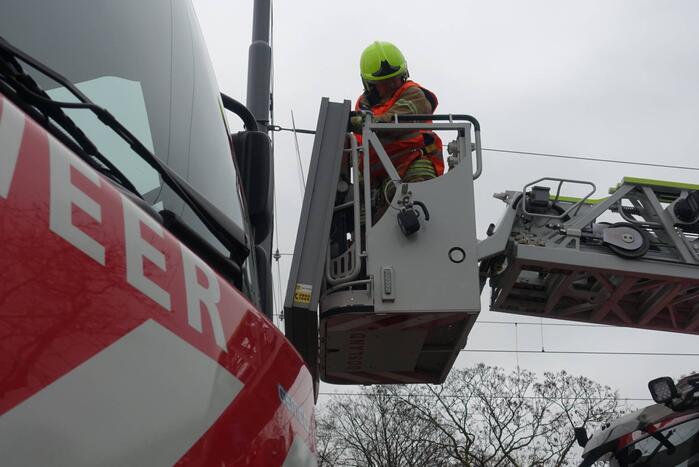 Lichtmastreclame waait los