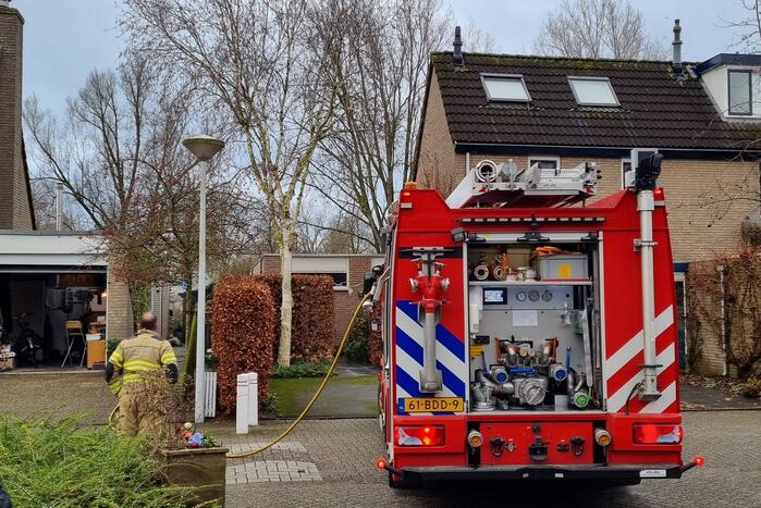Brand in schuur van woning