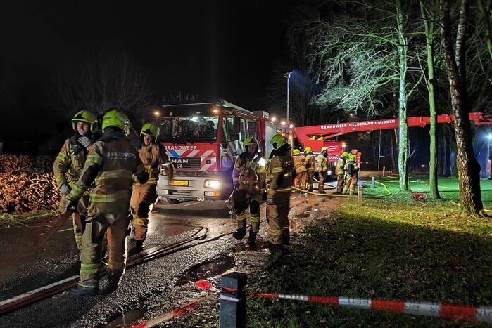 Uitslaande brand in leegstaande woning