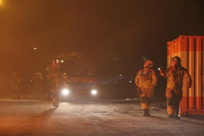 Bouwkeet verwoest door brand