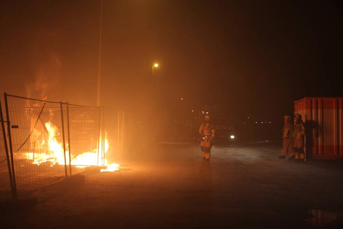 Bouwkeet verwoest door brand