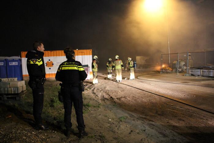Bouwkeet verwoest door brand