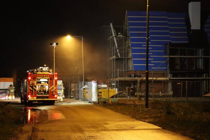 Bouwkeet verwoest door brand