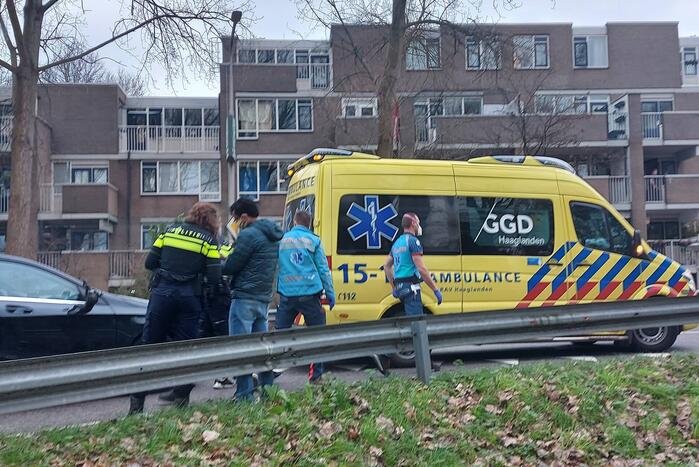 Kop-staartbotsing tussen auto en lesauto