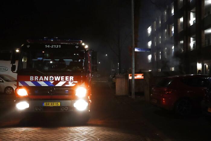 Containers verwoest door brand