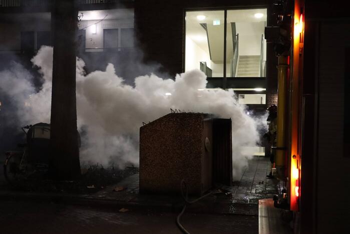 Containers verwoest door brand