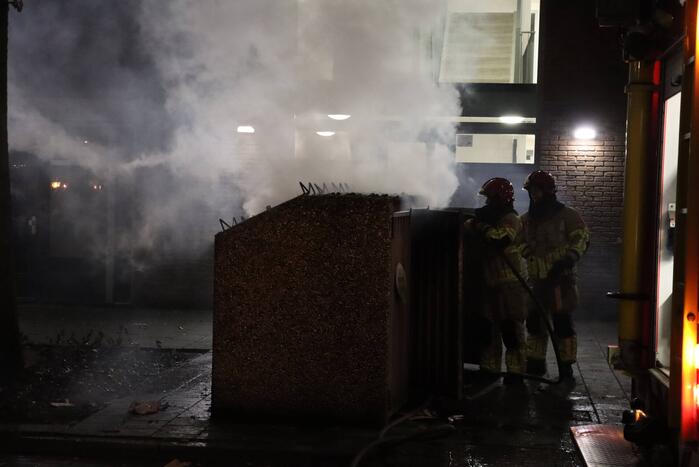 Containers verwoest door brand