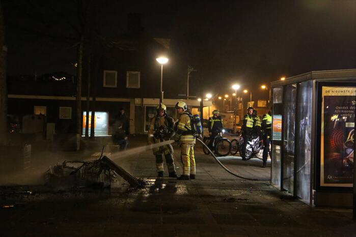 Veel politie ingezet bij buitenbrand