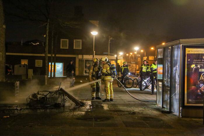 Veel politie ingezet bij buitenbrand