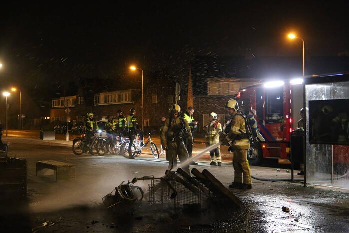 Veel politie ingezet bij buitenbrand