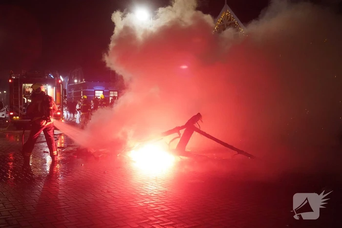 Caravan volledig uitgebrand