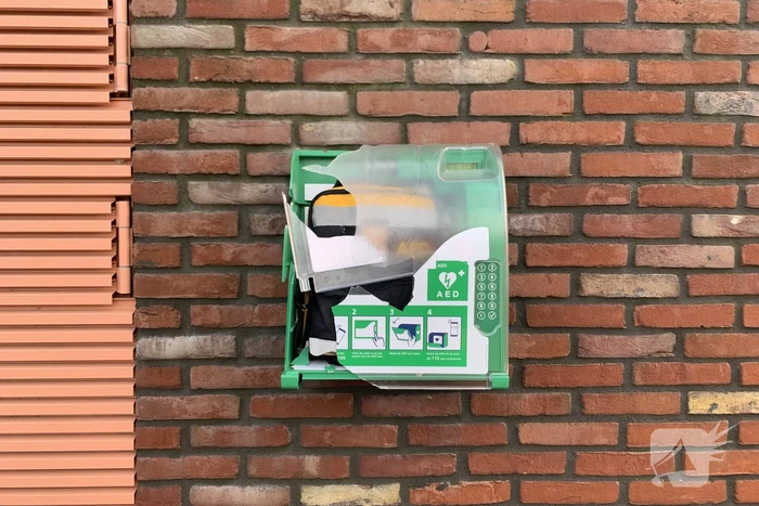 AED-kast vernield tijdens jaarwisseling