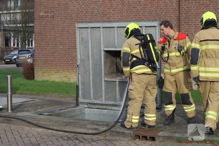 Brand in ondergrondse container