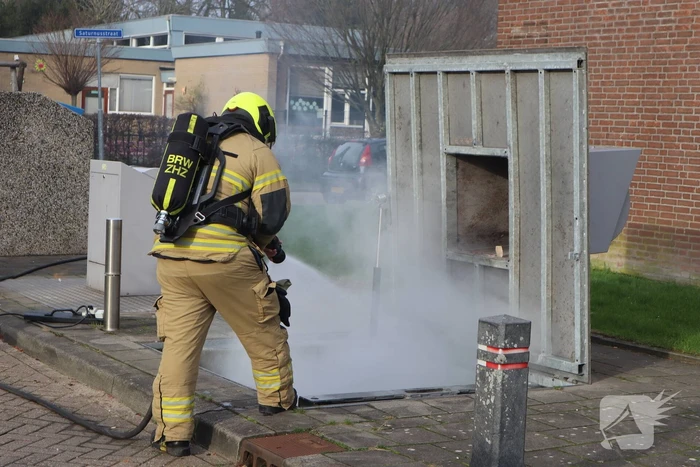 Brand in ondergrondse container