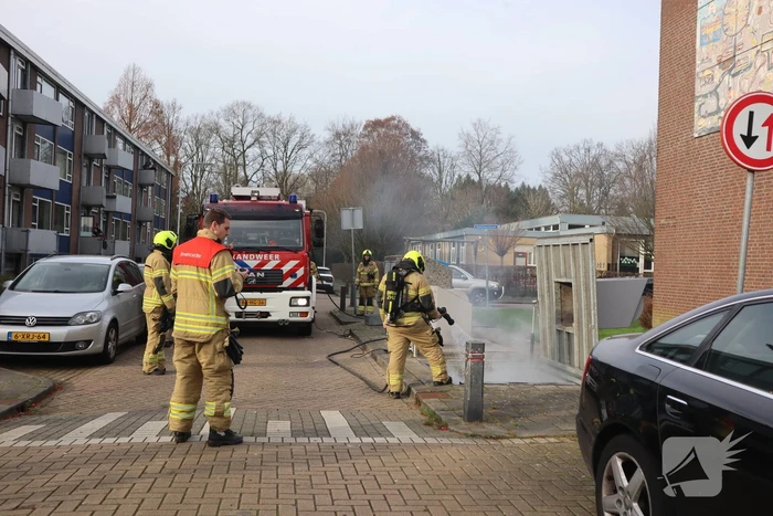 Brand in ondergrondse container