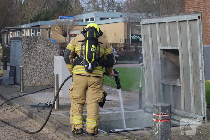 Brand in ondergrondse container