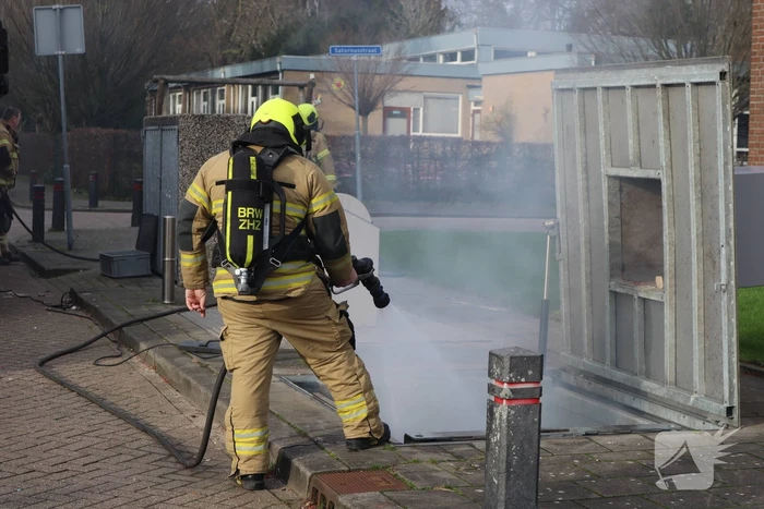Brand in ondergrondse container