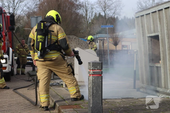 Brand in ondergrondse container