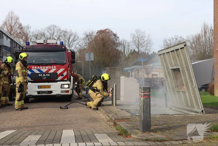 Brand in ondergrondse container