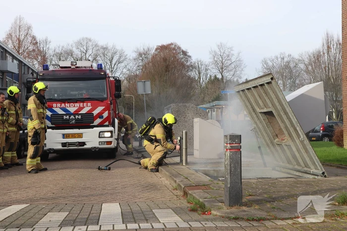 Brand in ondergrondse container