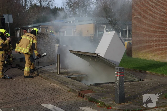 Brand in ondergrondse container