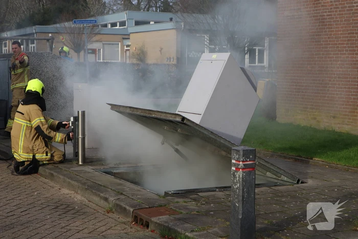 Brand in ondergrondse container