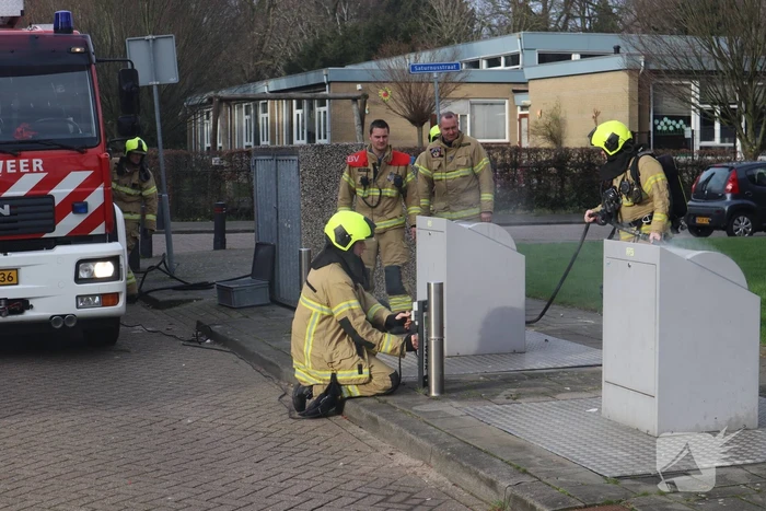 Brand in ondergrondse container