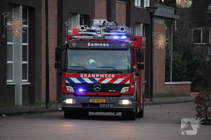 Brand ontstaan in ondergrondse plastic container