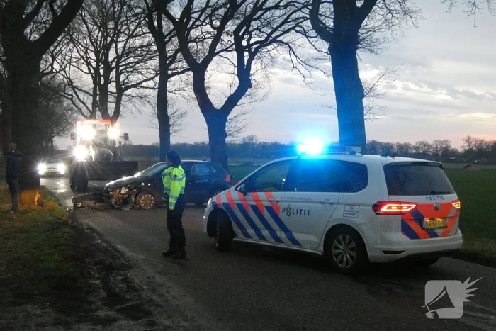 Automobilist gecontroleerd na botsing tegen boom