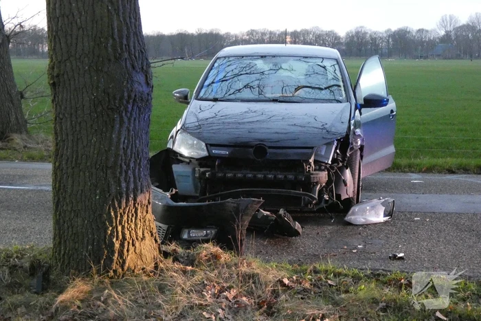 Automobilist gecontroleerd na botsing tegen boom