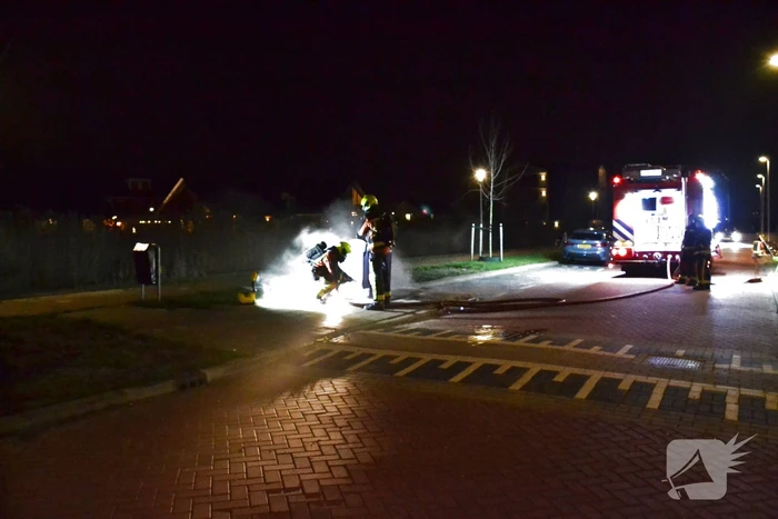 Veel rookontwikkeling door containerbrand