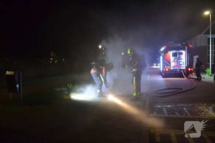 Veel rookontwikkeling door containerbrand