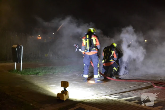 Veel rookontwikkeling door containerbrand