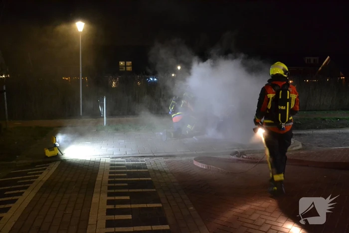 Veel rookontwikkeling door containerbrand