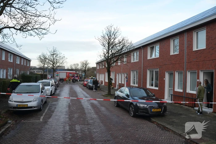 Straat afgesloten door gaslucht