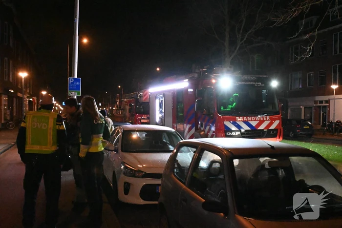 Bewoner naar het ziekenhuis na brand