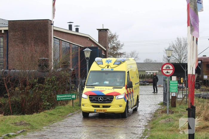 Persoon gewond in loods Stichting Stoomtrein