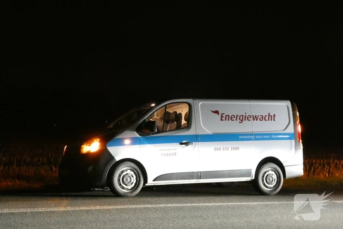 Schade aan bestelbus door botsing tegen boom