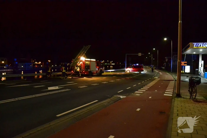 Weg afgesloten vanwege grote brand