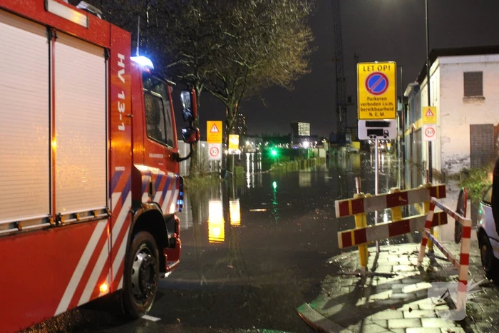 Straten onder water door springtij