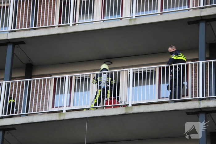 Brand op vierde etage van flat
