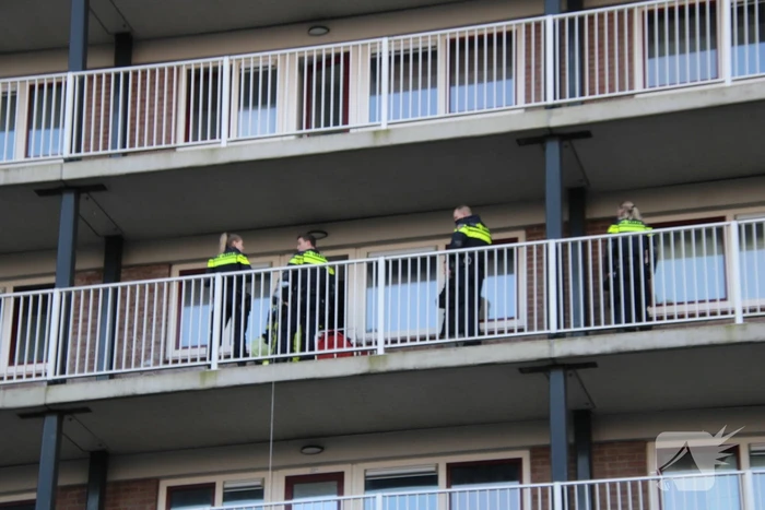 Brand op vierde etage van flat