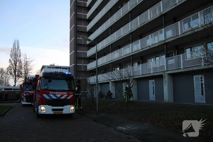 Brand op vierde etage van flat