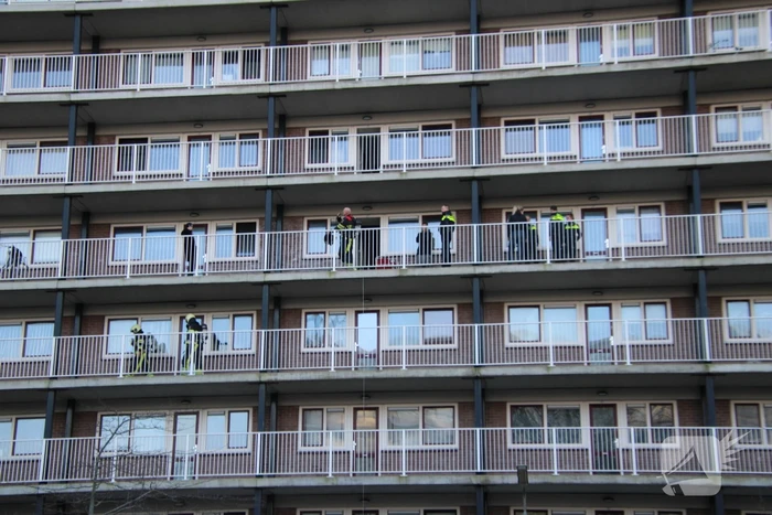 Brand op vierde etage van flat